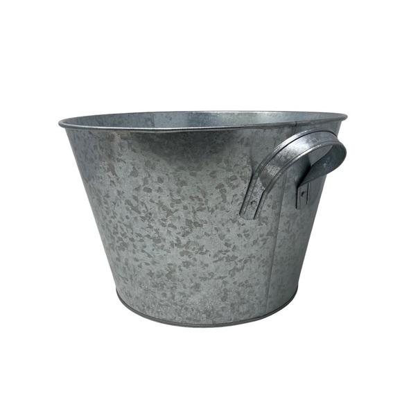 Galvanized | Monogrammed “M” | Bucket with Handles | 12”x8” - Picture 3 of 7